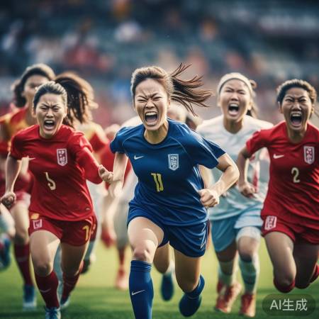 女足拼搏，精神新高度