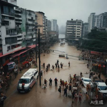 广西百色洪灾紧张气氛