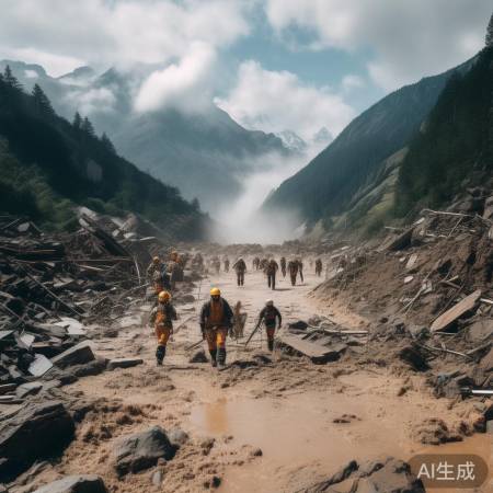 “山洪肆虐，救援不易”