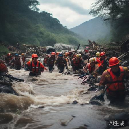 甘肃山洪揪心感人