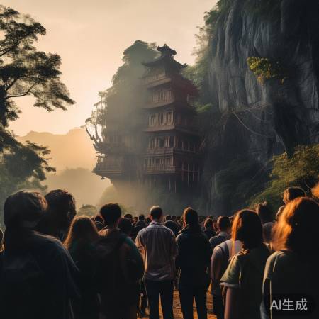 悬空寺夜排长队