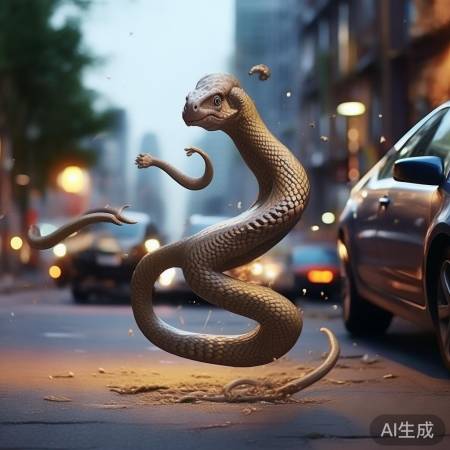 蛇形舞步马路闹剧
