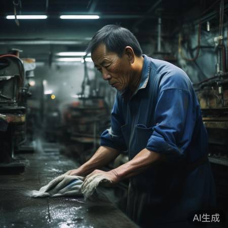敬业擦地工李明