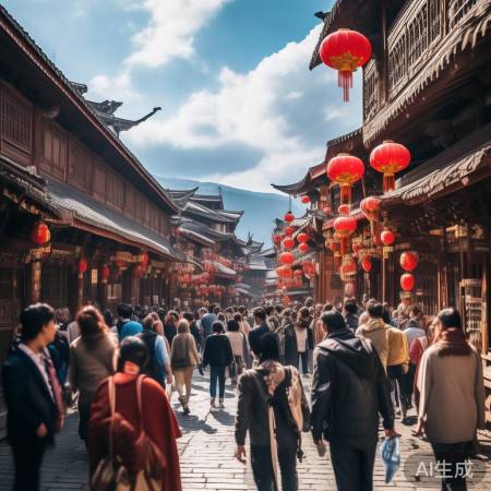丽江古城门票130元，现在正划