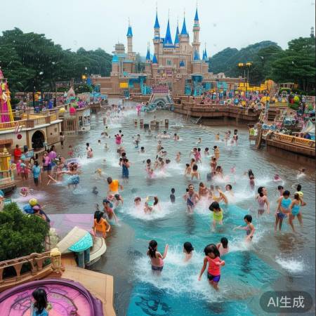 台风变水上乐园