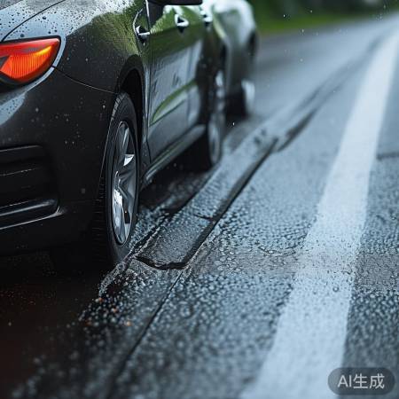 积水路段，慢速行驶保安全