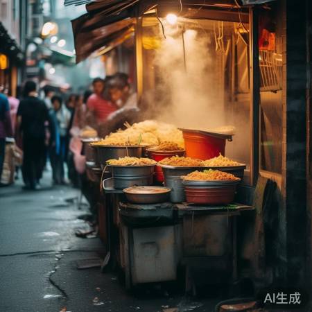 街头小吃,烟火气十足