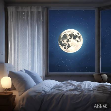 月光窗帘缓解睡眠困扰