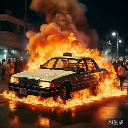 “夜空火光，惊恐目击”